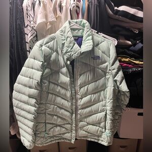 Mint Green North Face Down jacket